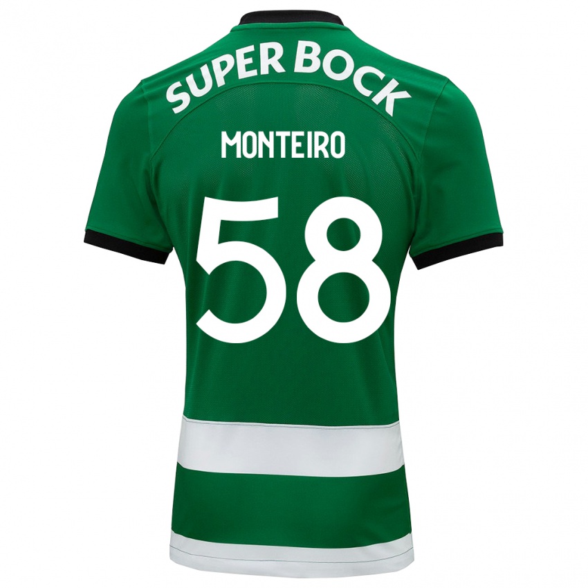 Hombre Camiseta David Monteiro #58 Verde 1ª Equipación 2023/24 La Camisa