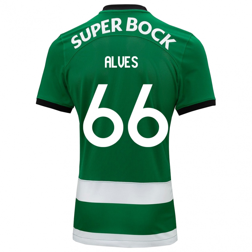 Hombre Camiseta Miguel Alves #66 Verde 1ª Equipación 2023/24 La Camisa