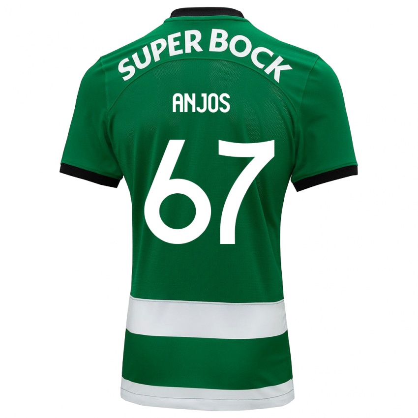 Hombre Camiseta Lucas Anjos #67 Verde 1ª Equipación 2023/24 La Camisa