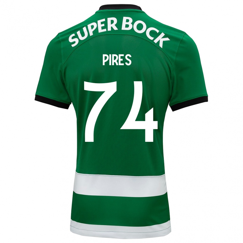 Hombre Camiseta Guilherme Pires #74 Verde 1ª Equipación 2023/24 La Camisa