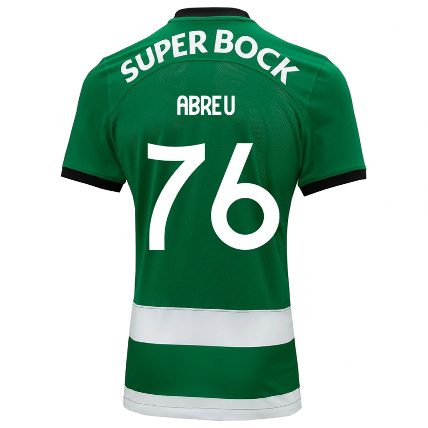 Hombre Camiseta Diogo Abreu #76 Verde 1ª Equipación 2023/24 La Camisa