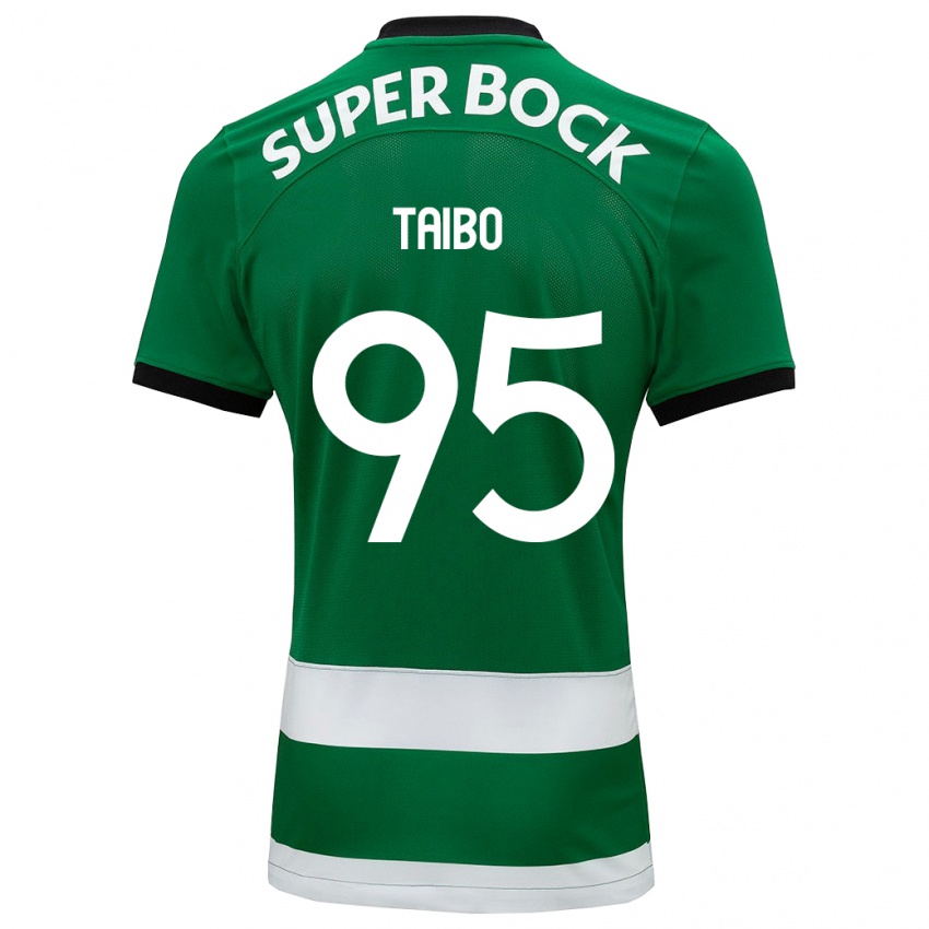 Hombre Camiseta Lucas Taibo #95 Verde 1ª Equipación 2023/24 La Camisa