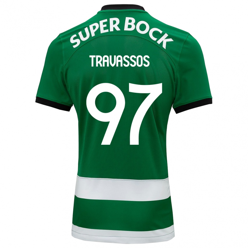Hombre Camiseta Travassos #97 Verde 1ª Equipación 2023/24 La Camisa