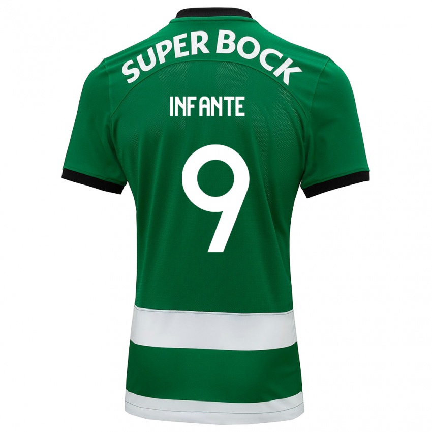 Hombre Camiseta João Infante #9 Verde 1ª Equipación 2023/24 La Camisa
