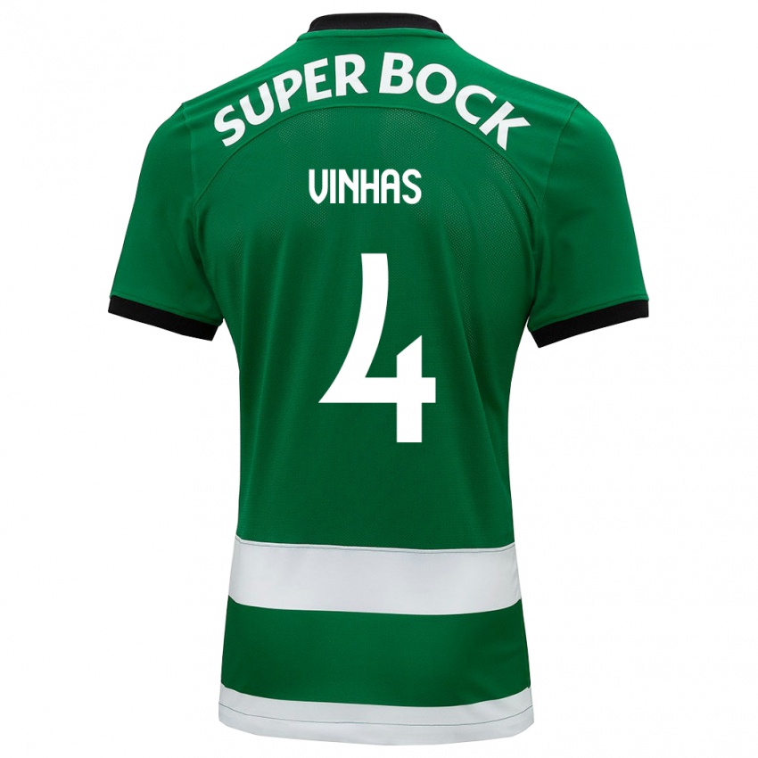 Hombre Camiseta Gabriela Vinhas #4 Verde 1ª Equipación 2023/24 La Camisa