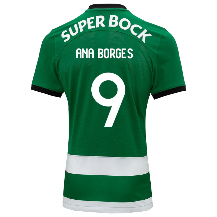 Hombre Camiseta Ana Catarina Marques Borges #9 Verde 1ª Equipación 2023/24 La Camisa