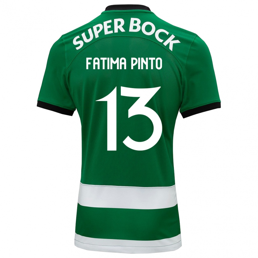 Hombre Camiseta Fátima Alexandra Figueira Pinto #13 Verde 1ª Equipación 2023/24 La Camisa