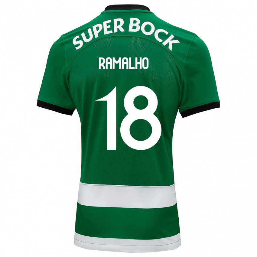 Hombre Camiseta Inês Filipa Ramalho Gonçalves #18 Verde 1ª Equipación 2023/24 La Camisa