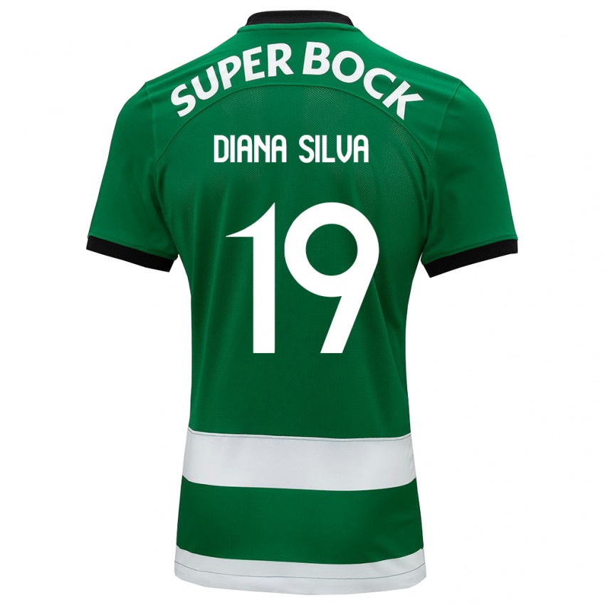 Hombre Camiseta Diana Micaela Abreu De Sousa E Silva #19 Verde 1ª Equipación 2023/24 La Camisa