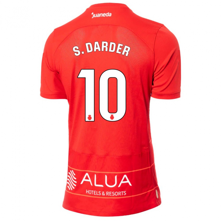 Hombre Camiseta Sergi Darder #10 Rojo 1ª Equipación 2023/24 La Camisa