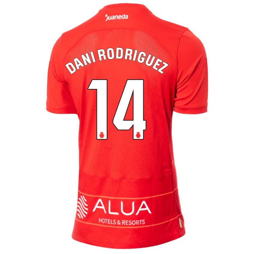 Hombre Camiseta Dani Rodríguez #14 Rojo 1ª Equipación 2023/24 La Camisa