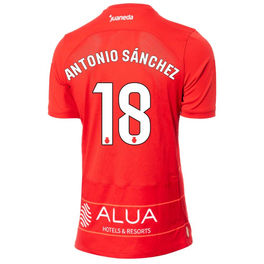 Hombre Camiseta Antonio Sánchez #18 Rojo 1ª Equipación 2023/24 La Camisa