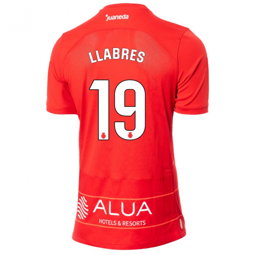 Hombre Camiseta Javi Llabrés #19 Rojo 1ª Equipación 2023/24 La Camisa