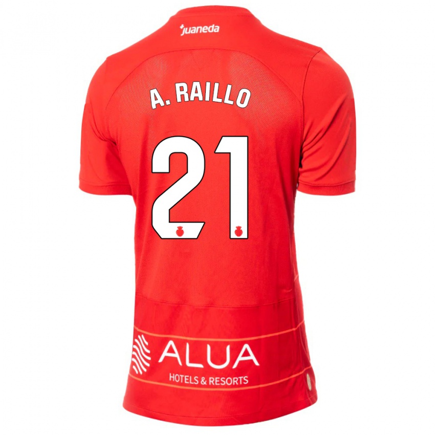 Hombre Camiseta Antonio Raíllo #21 Rojo 1ª Equipación 2023/24 La Camisa