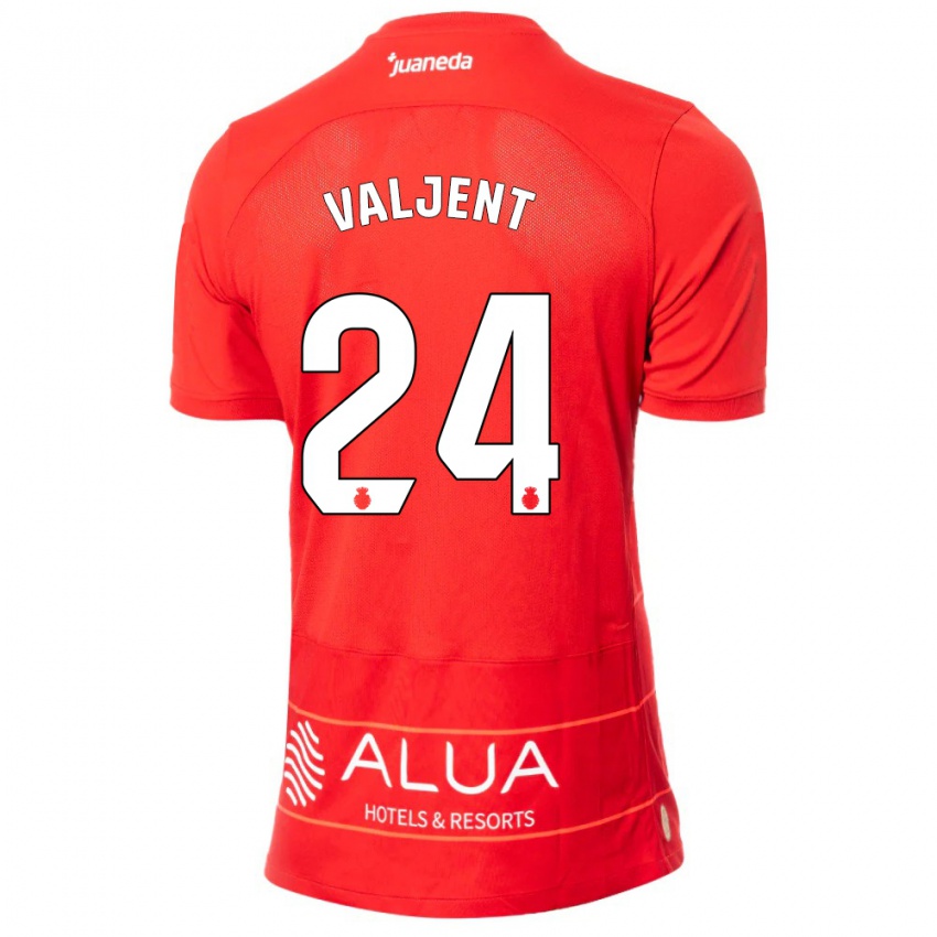 Hombre Camiseta Martin Valjent #24 Rojo 1ª Equipación 2023/24 La Camisa