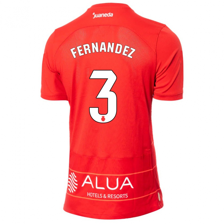 Hombre Camiseta Marcos Fernández #3 Rojo 1ª Equipación 2023/24 La Camisa