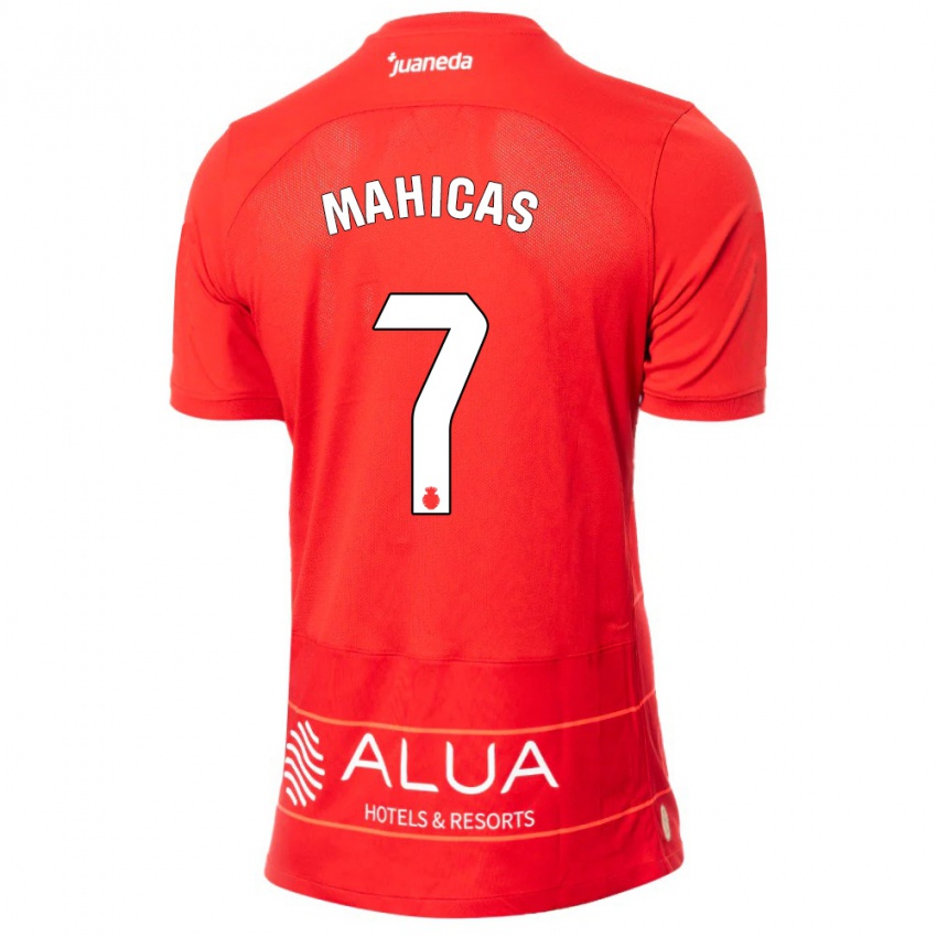Hombre Camiseta Julián Mahicas #7 Rojo 1ª Equipación 2023/24 La Camisa
