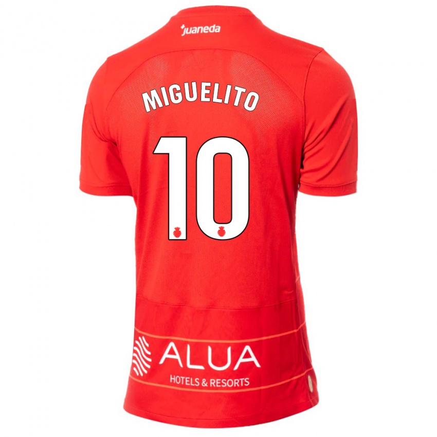 Hombre Camiseta Miguelito #10 Rojo 1ª Equipación 2023/24 La Camisa