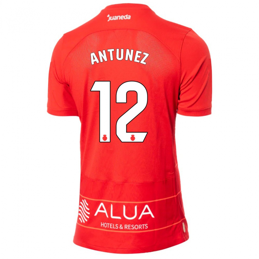 Hombre Camiseta Yahir Antúnez #12 Rojo 1ª Equipación 2023/24 La Camisa
