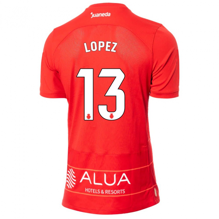 Hombre Camiseta Iván López #13 Rojo 1ª Equipación 2023/24 La Camisa