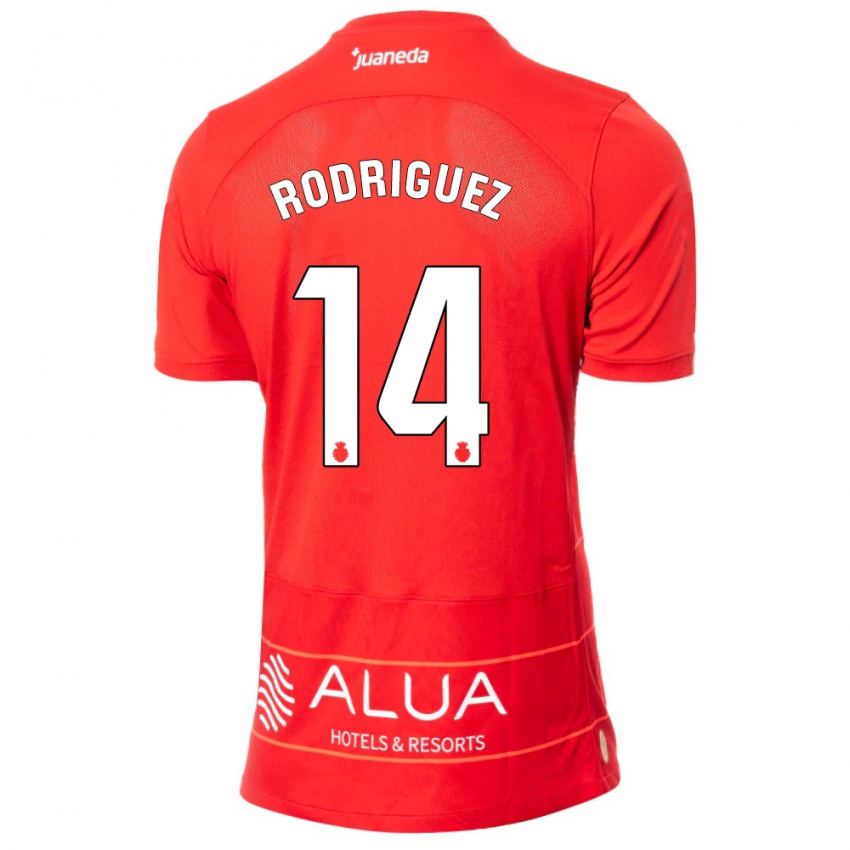 Hombre Camiseta Diego Rodríguez #14 Rojo 1ª Equipación 2023/24 La Camisa