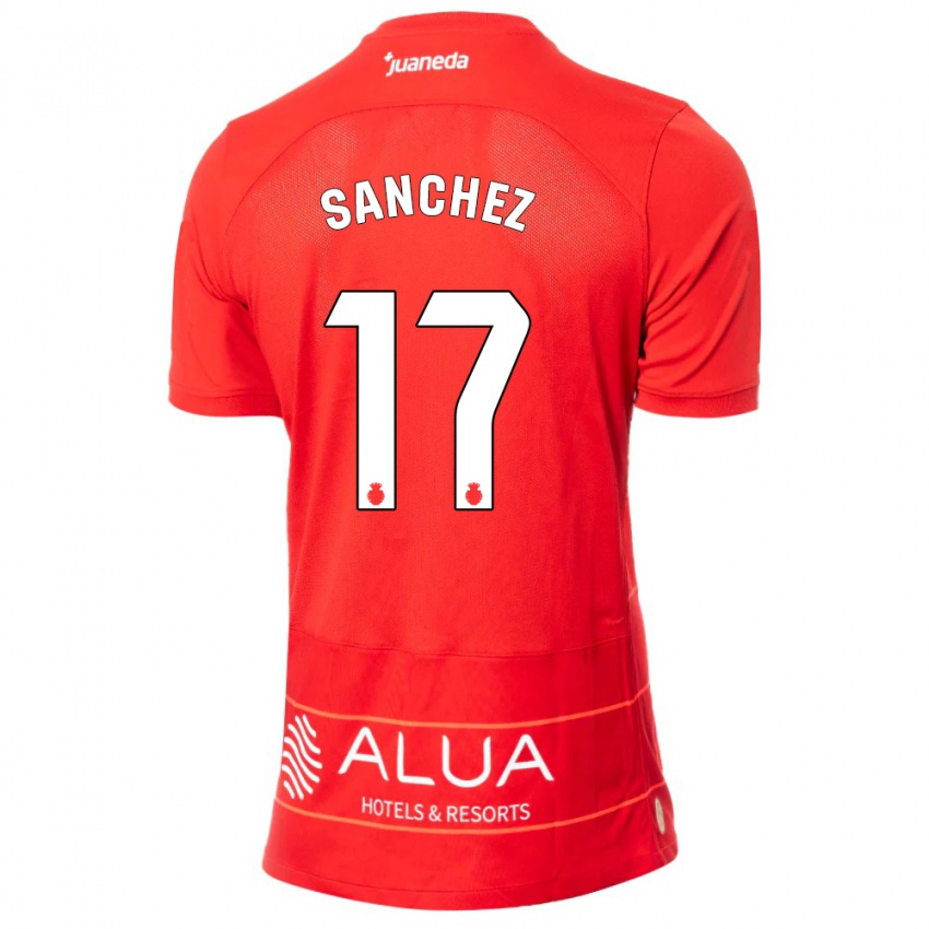 Hombre Camiseta Avelino Sánchez #17 Rojo 1ª Equipación 2023/24 La Camisa