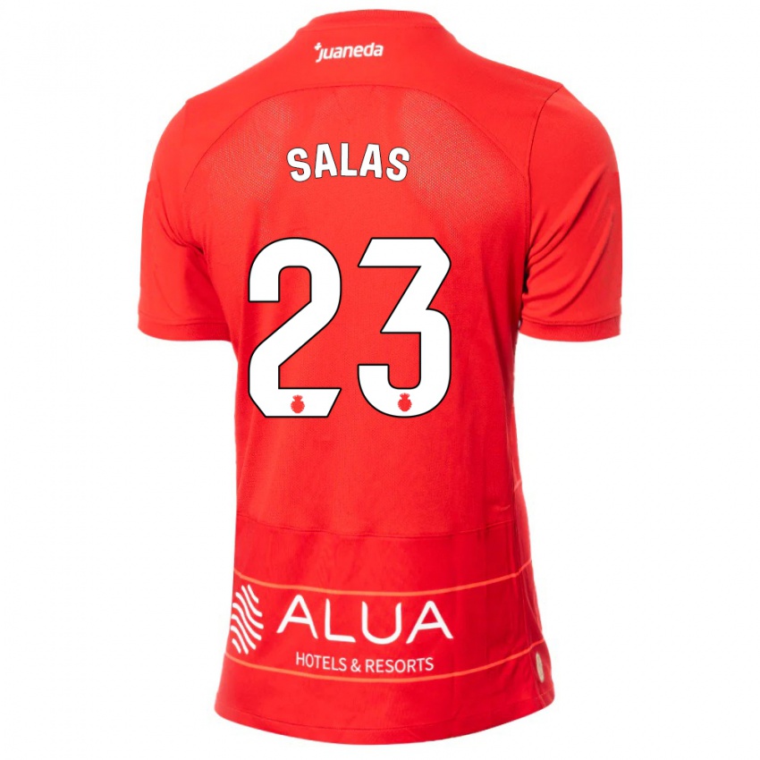 Hombre Camiseta Jan Salas #23 Rojo 1ª Equipación 2023/24 La Camisa