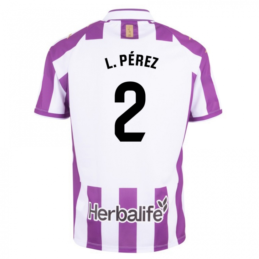 Hombre Camiseta Luis Pérez #2 Morado 1ª Equipación 2023/24 La Camisa