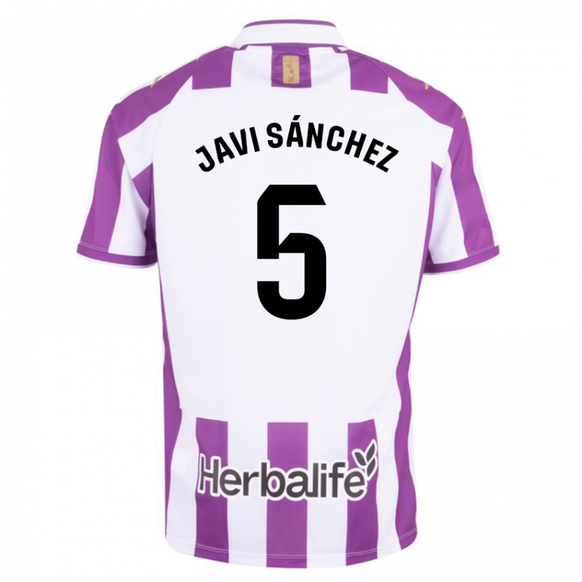 Hombre Camiseta Javi Sánchez #5 Morado 1ª Equipación 2023/24 La Camisa