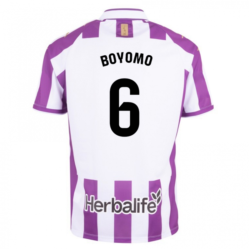 Hombre Camiseta Enzo Boyomo #6 Morado 1ª Equipación 2023/24 La Camisa