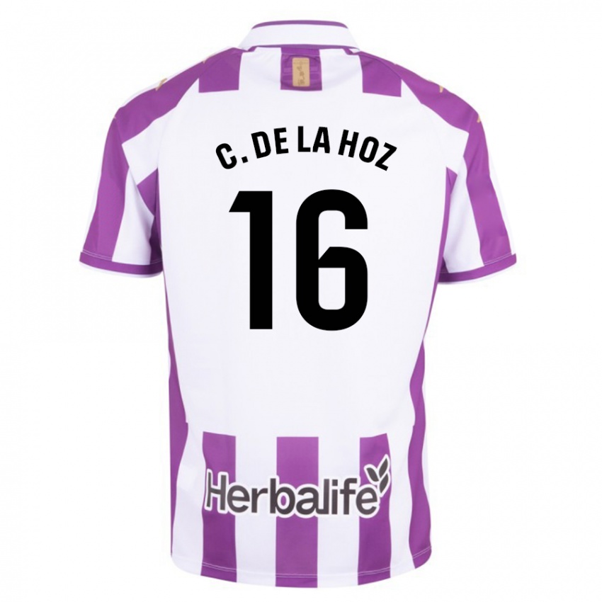 Hombre Camiseta César De La Hoz #16 Morado 1ª Equipación 2023/24 La Camisa