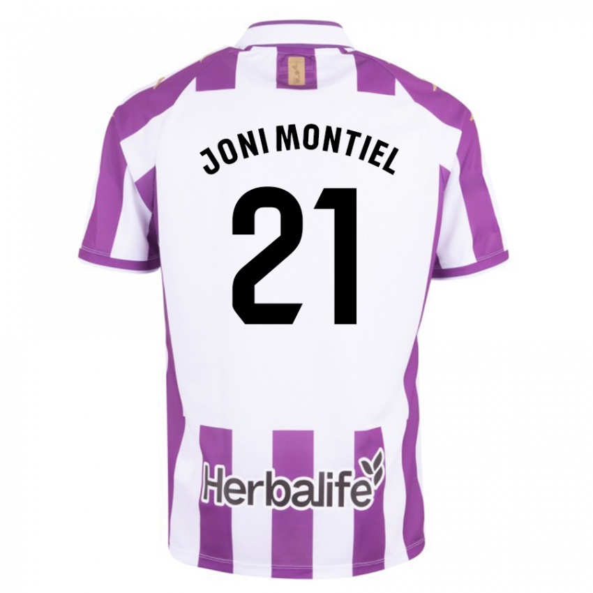 Hombre Camiseta Joni Montiel #21 Morado 1ª Equipación 2023/24 La Camisa