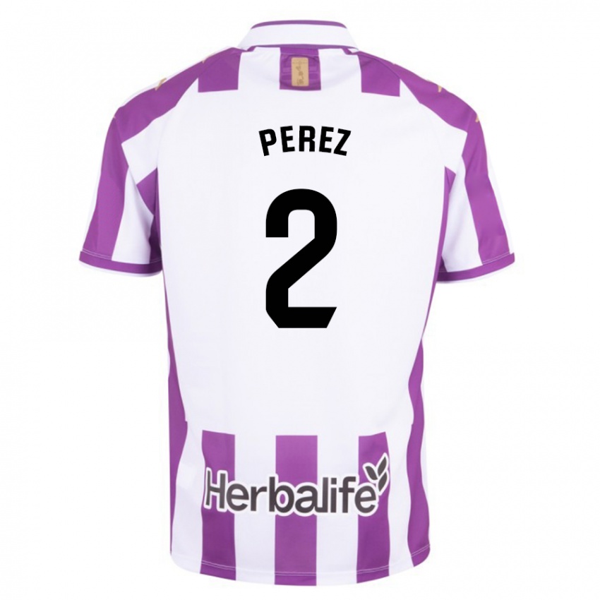 Hombre Camiseta Iker Pérez #2 Morado 1ª Equipación 2023/24 La Camisa