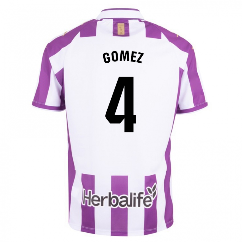 Hombre Camiseta Adrián Gómez #4 Morado 1ª Equipación 2023/24 La Camisa