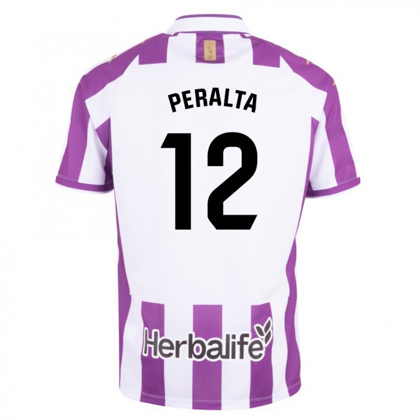 Hombre Camiseta Fernando Peralta #12 Morado 1ª Equipación 2023/24 La Camisa