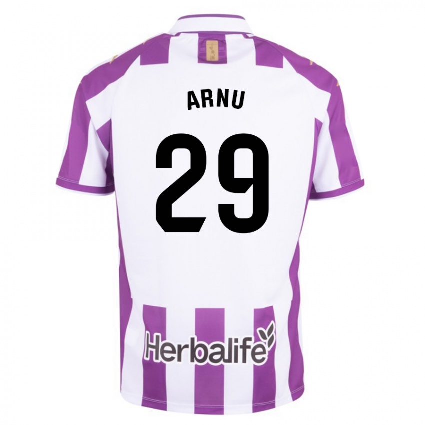 Hombre Camiseta Adrián Arnu #29 Morado 1ª Equipación 2023/24 La Camisa