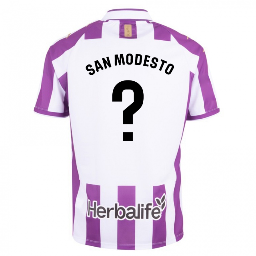 Hombre Camiseta Hugo San Modesto #0 Morado 1ª Equipación 2023/24 La Camisa