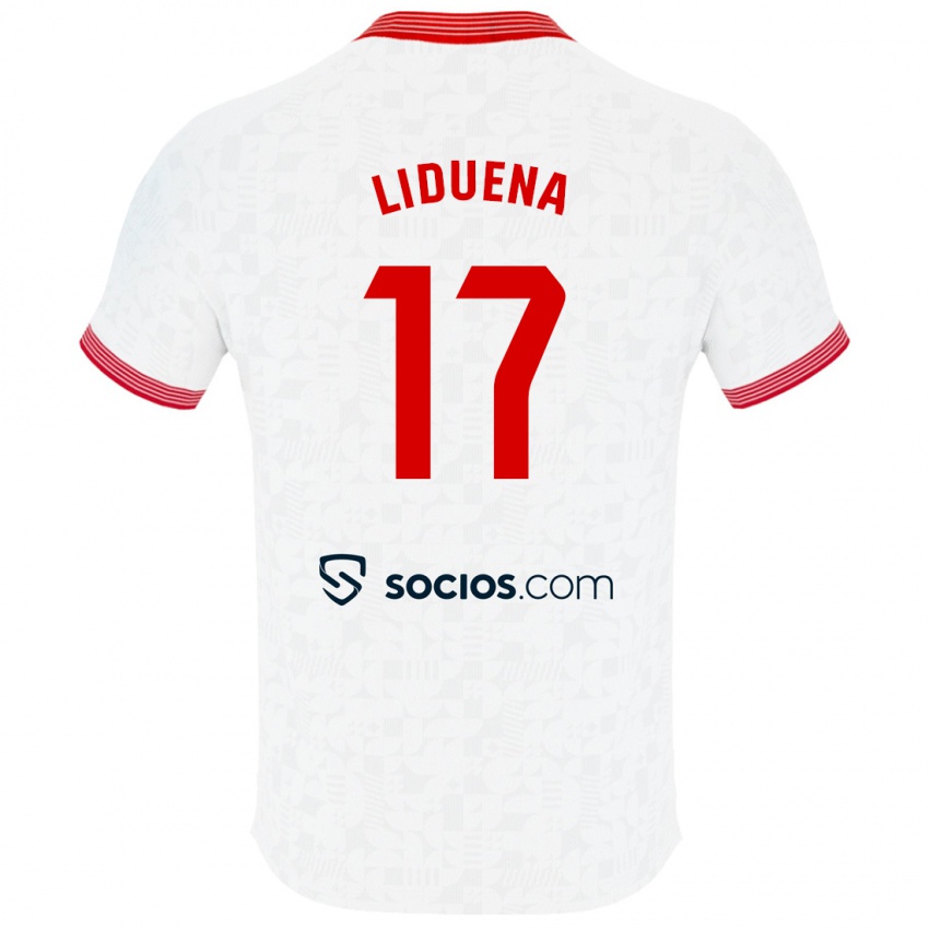 Hombre Camiseta Daniel Lidueña #17 Blanco 1ª Equipación 2023/24 La Camisa