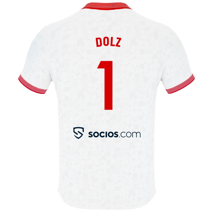 Hombre Camiseta Marc Dolz #1 Blanco 1ª Equipación 2023/24 La Camisa