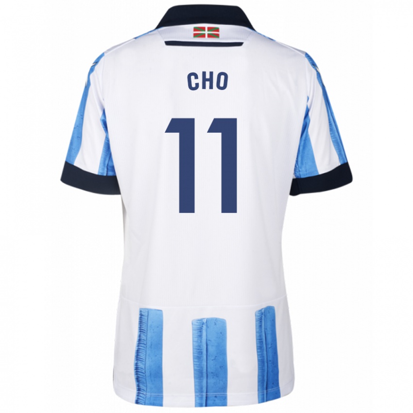 Hombre Camiseta Mohamed-Ali Cho #11 Azul Blanco 1ª Equipación 2023/24 La Camisa