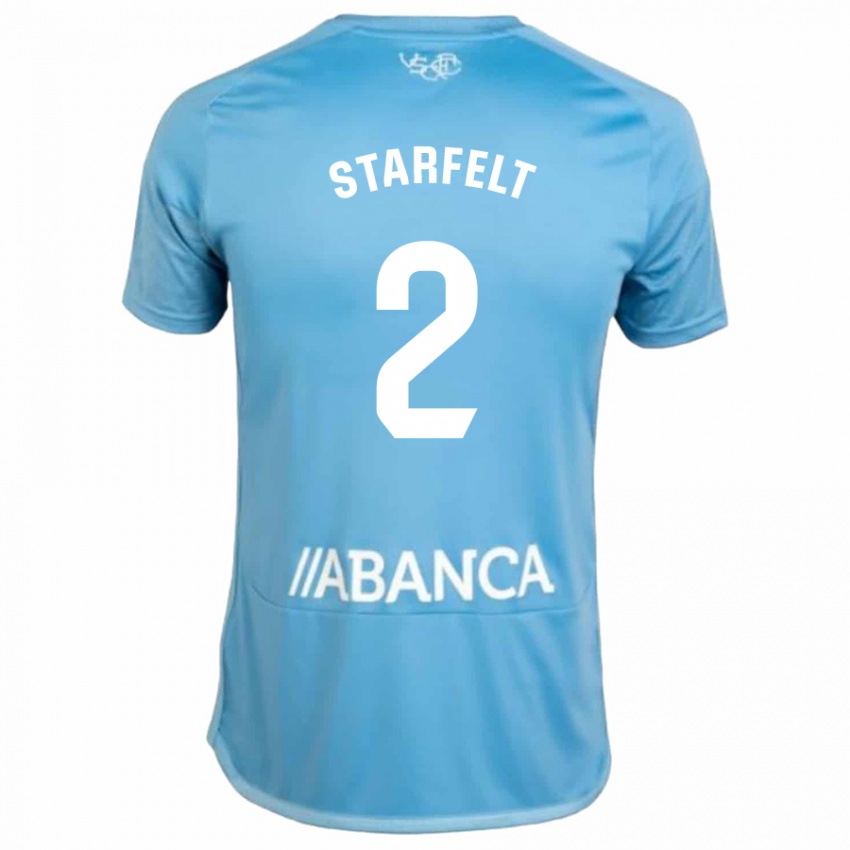 Hombre Camiseta Carl Starfelt #2 Azul 1ª Equipación 2023/24 La Camisa
