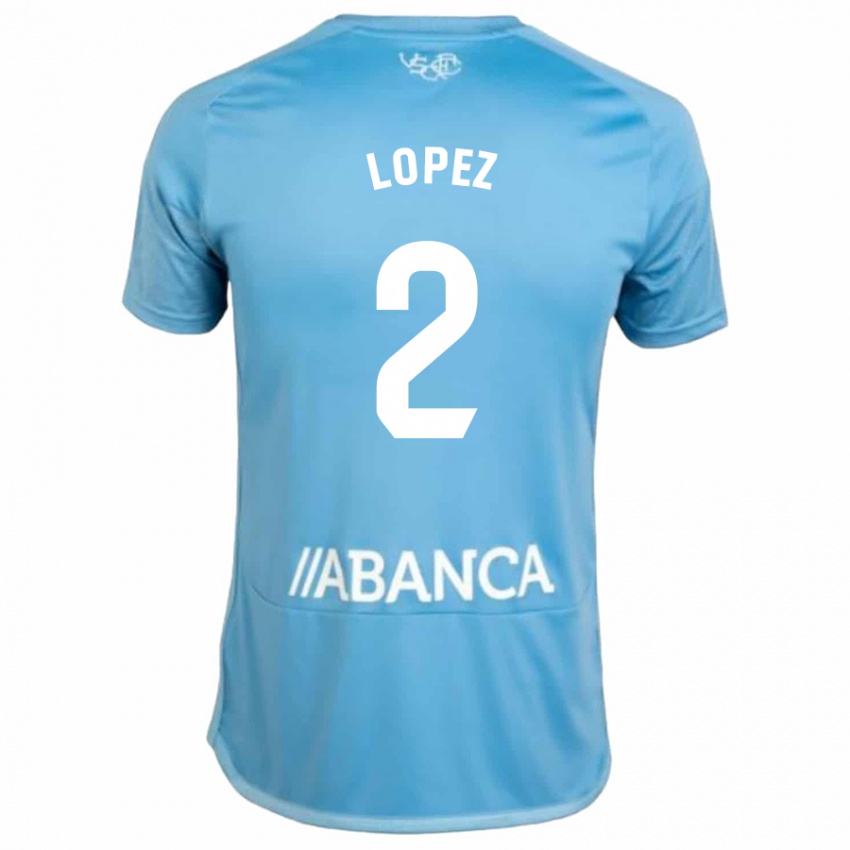 Hombre Camiseta Iván López #2 Azul 1ª Equipación 2023/24 La Camisa