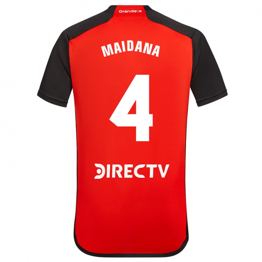 Hombre Camiseta Jonatan Maidana #4 Rojo 2ª Equipación 2023/24 La Camisa