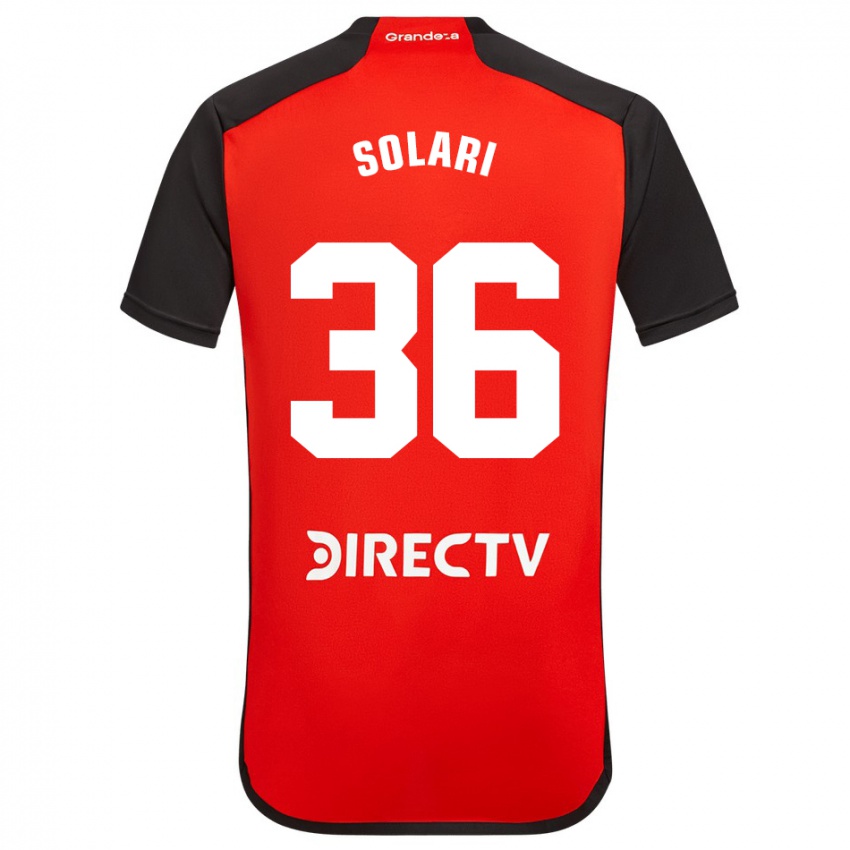 Hombre Camiseta Pablo Solari #36 Rojo 2ª Equipación 2023/24 La Camisa