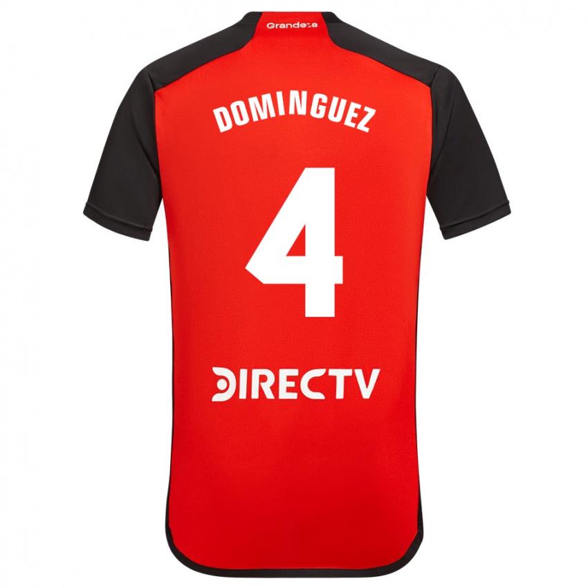 Hombre Camiseta Evelyn Sofía Domínguez #4 Rojo 2ª Equipación 2023/24 La Camisa