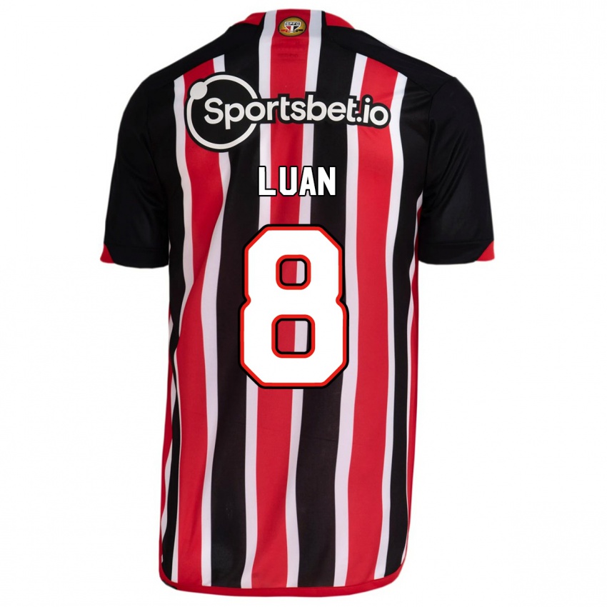Hombre Camiseta Luan #8 Azul Rojo 2ª Equipación 2023/24 La Camisa