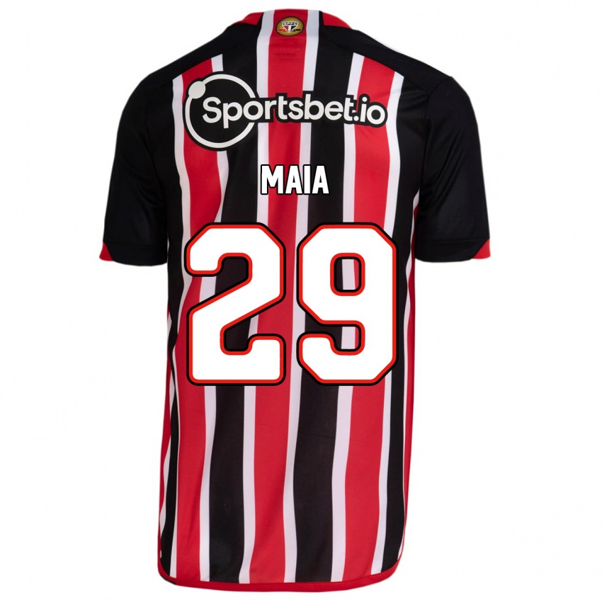 Hombre Camiseta Pablo Maia #29 Azul Rojo 2ª Equipación 2023/24 La Camisa