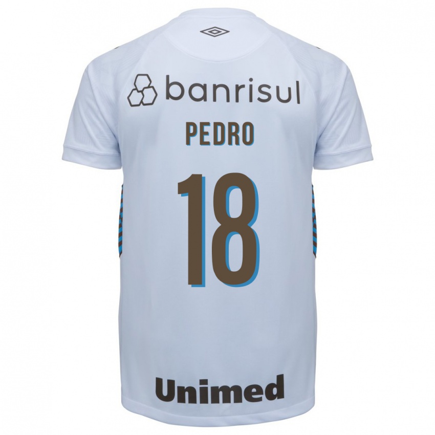 Hombre Camiseta João Pedro #18 Blanco 2ª Equipación 2023/24 La Camisa