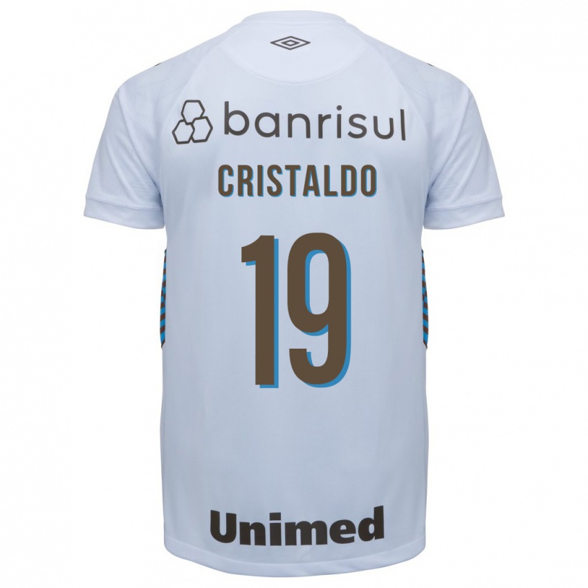 Hombre Camiseta Franco Cristaldo #19 Blanco 2ª Equipación 2023/24 La Camisa