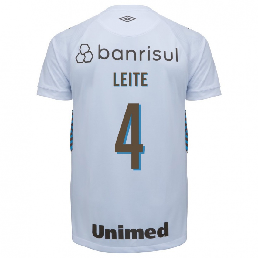 Hombre Camiseta Paulo Henrique Leite #4 Blanco 2ª Equipación 2023/24 La Camisa
